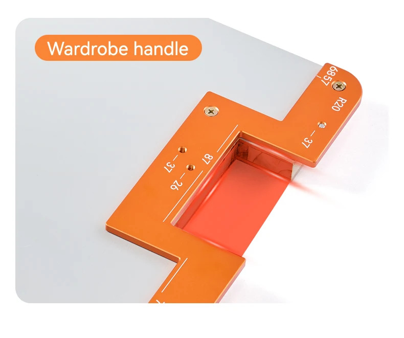 Poignée d'armoire ou dressing réalisée avec le moule