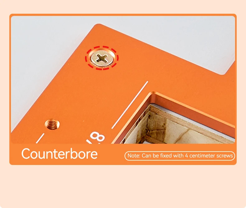 Trou frais pour vis de 4 centimètres