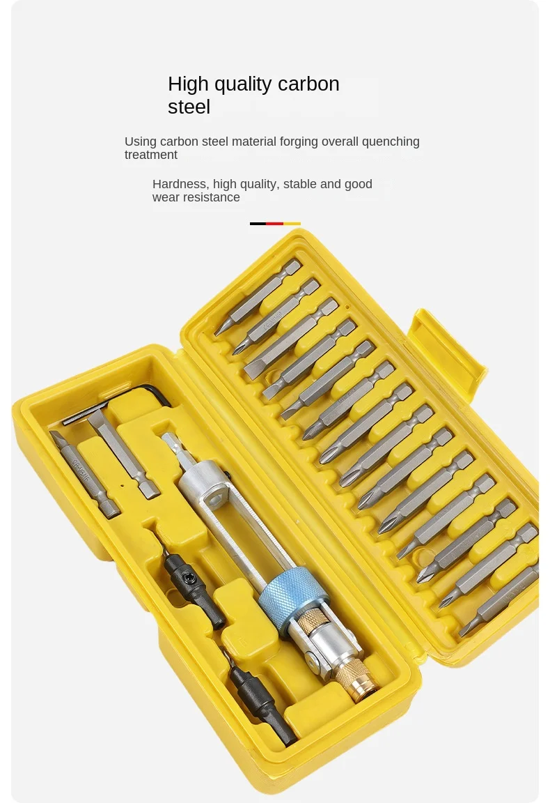 Kit complet de 20 forets à chanfreiner industriels à changement rapide