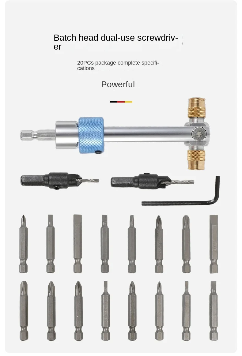 Vue rapprochée des forets à chanfreiner et du corps en acier rapide