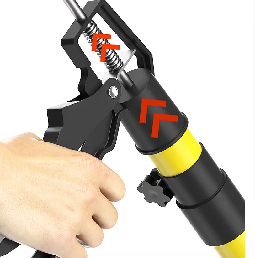 Détail du mécanisme de levage par gâchette et ressort