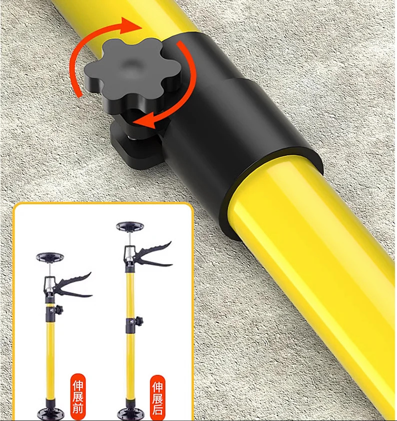 Molette de verrouillage pour l'extension du tube et comparaison avant/après