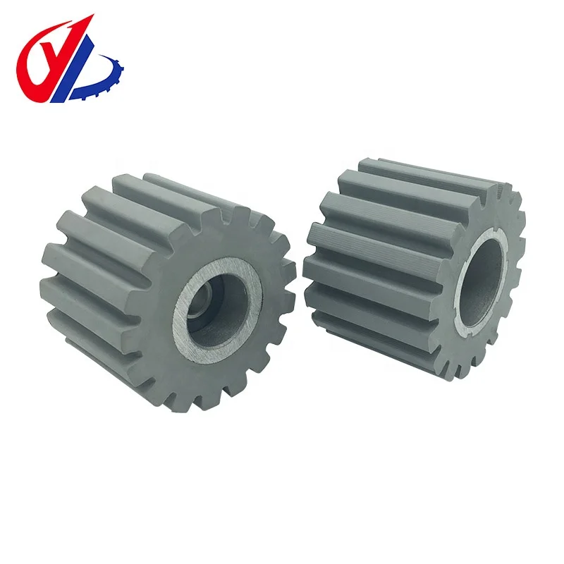 Rouleau de pression cranté vue de face