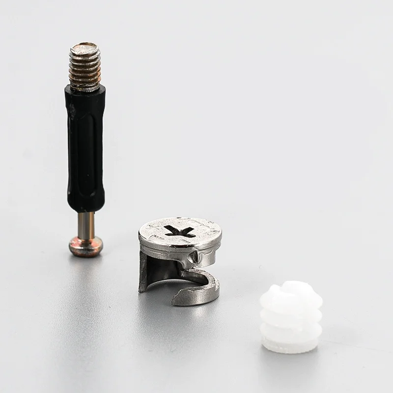 Vis d'Assemblage Meuble 3-en-1 (Boulon + Cam + Goujon) pour Armoire, Étagère, Panneau – Fixation Démontable - Photo