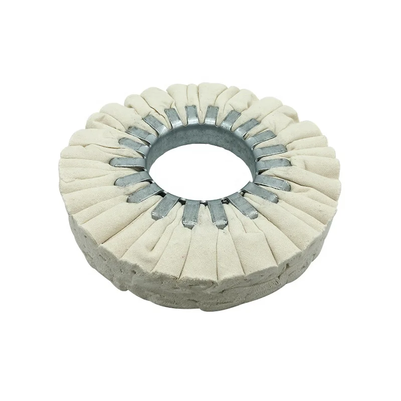 Roue de Polissage Plissée en Coton Ø 150 mm (150x60x20mm) pour Plaqueuse de Chants - Photo