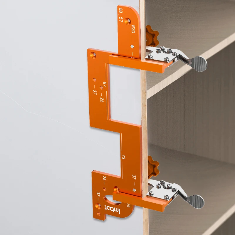 Gabarit de Rainurage de Précision pour Menuiserie DIY - Alliage d'Aluminium avec Serre-Joint G Inox