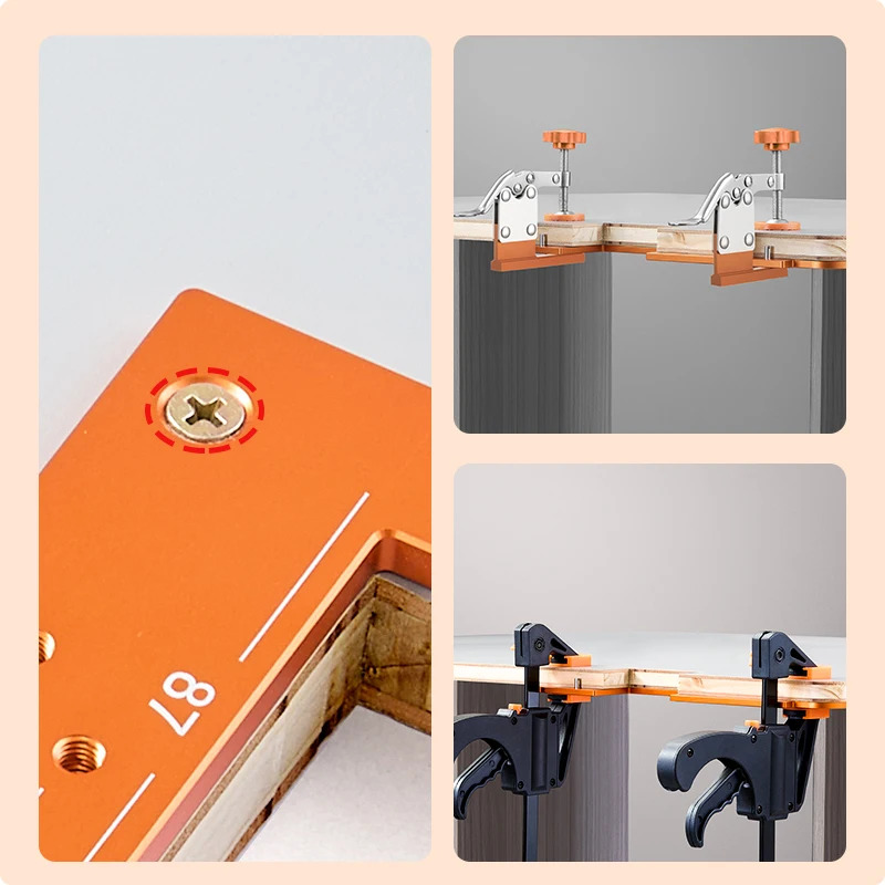 Gabarit de Rainurage de Précision pour Menuiserie DIY - Alliage d'Aluminium avec Serre-Joint G Inox - Photo