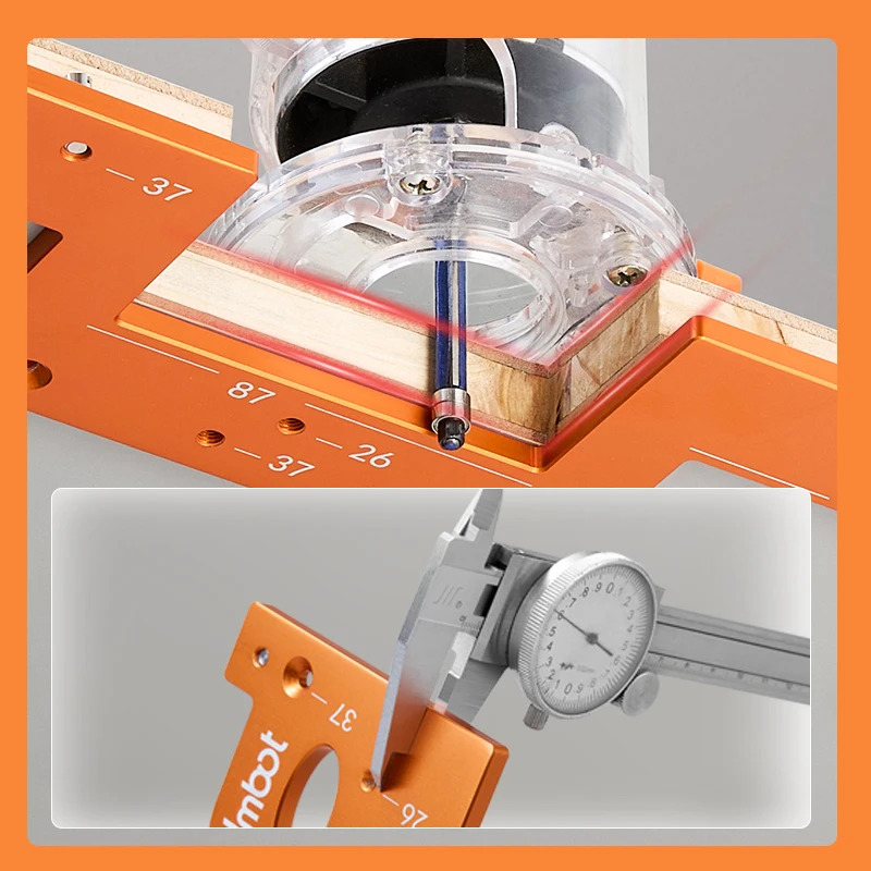 Gabarit de Rainurage de Précision pour Menuiserie DIY - Alliage d'Aluminium avec Serre-Joint G Inox - Photo