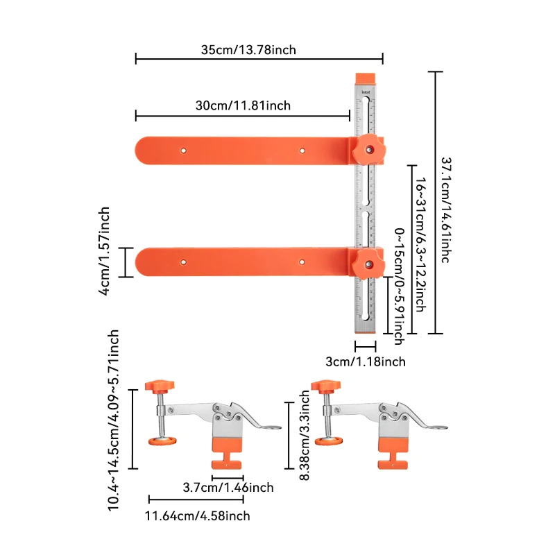 Imbot Precision DIY Drawer Slide Alignment Tool Hardware Products With Laser Marks and Toggle Clamp System - Photo
