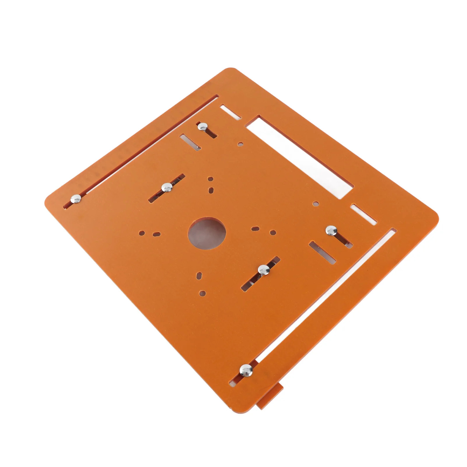 Plaque de Base Multifonctionnelle pour Machine à Découper / Défonceuse de Menuiserie, Guide d'Angle Réglable. - Photo