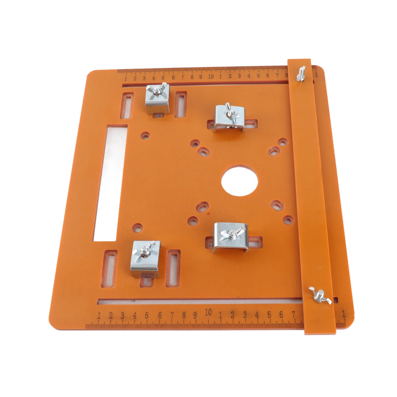 Plaque de Base Multifonctionnelle pour Machine à Découper / Défonceuse de Menuiserie, Guide d'Angle Réglable. - Photo